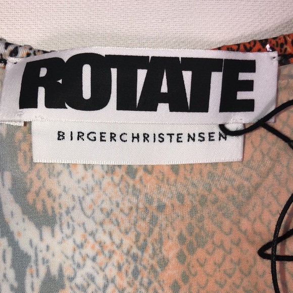 NWT Rotate by Birger Christensen Shiny animal print Python long dress XS - Picture 5 of 11